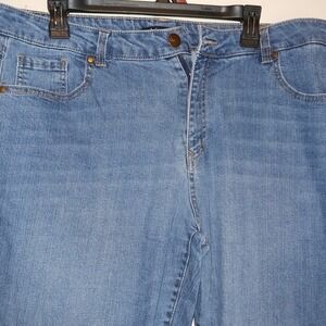 d.jeans Womens Size 16‎ Medium Wash Denim Straight Leg Pants